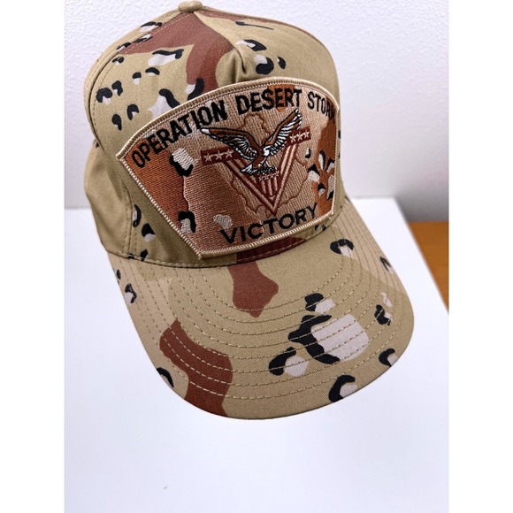 Other - Operation Desert Storm Victory Hat Mens Camo Snapback Cap Chocolate Chip Desert
